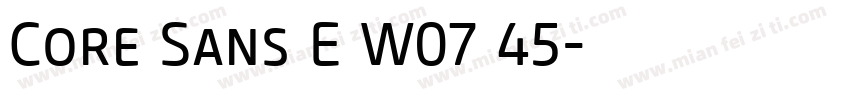 Core Sans E W07 45字体转换